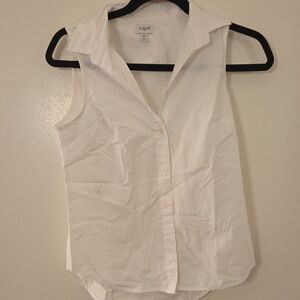 J. Crew Women's White Button Down Shirt